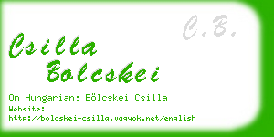csilla bolcskei business card